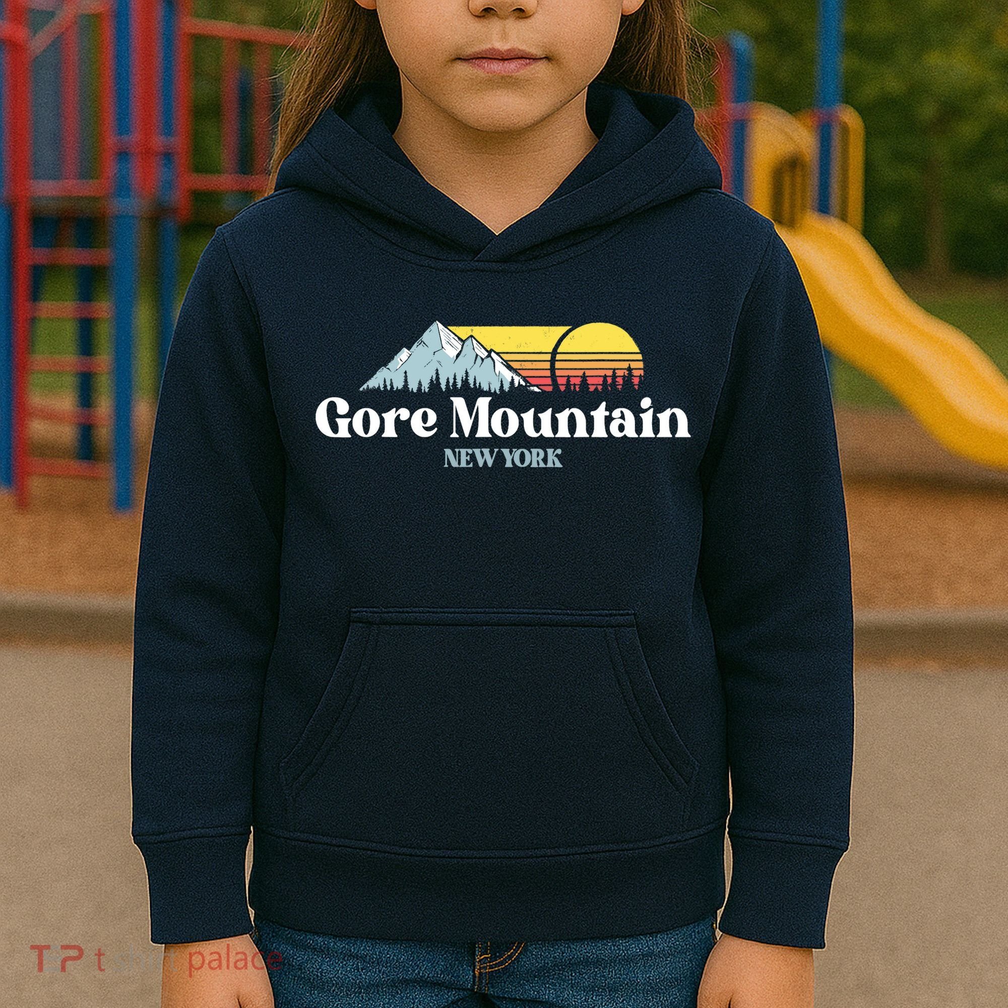 Gore Mountain, NEW YORK, Snow Ski Snowboard Skiing Location Kids Hoodie