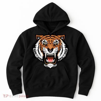 Growling Mouth Open Bengal Tiger Hoodie