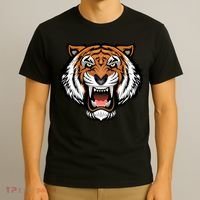 Growling Mouth Open Bengal Tiger T-Shirt thumb 3