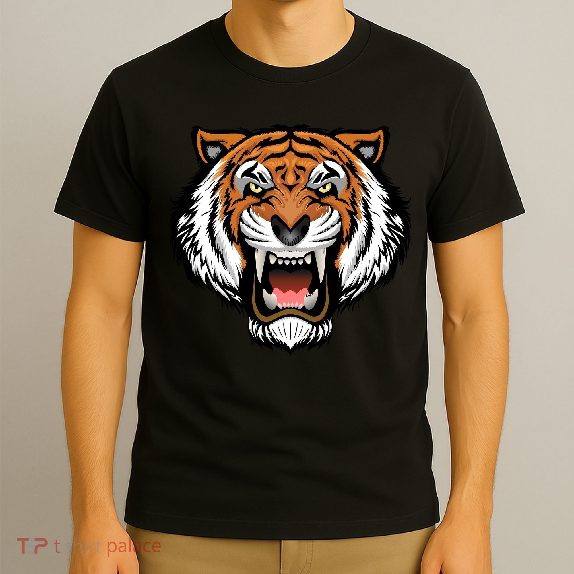 Growling Mouth Open Bengal Tiger T-Shirt