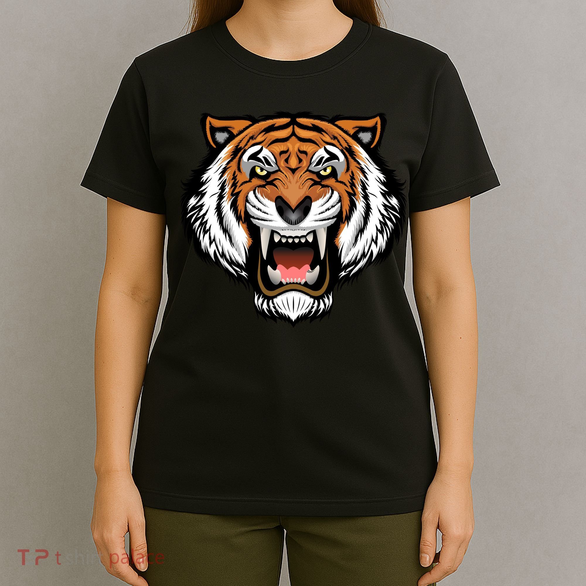 Growling Mouth Open Bengal Tiger T-Shirt