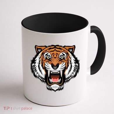 Growling Mouth Open Bengal Tiger Coffee Mug back