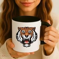 Growling Mouth Open Bengal Tiger Coffee Mug thumb 3