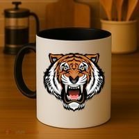 Growling Mouth Open Bengal Tiger Coffee Mug thumb 4