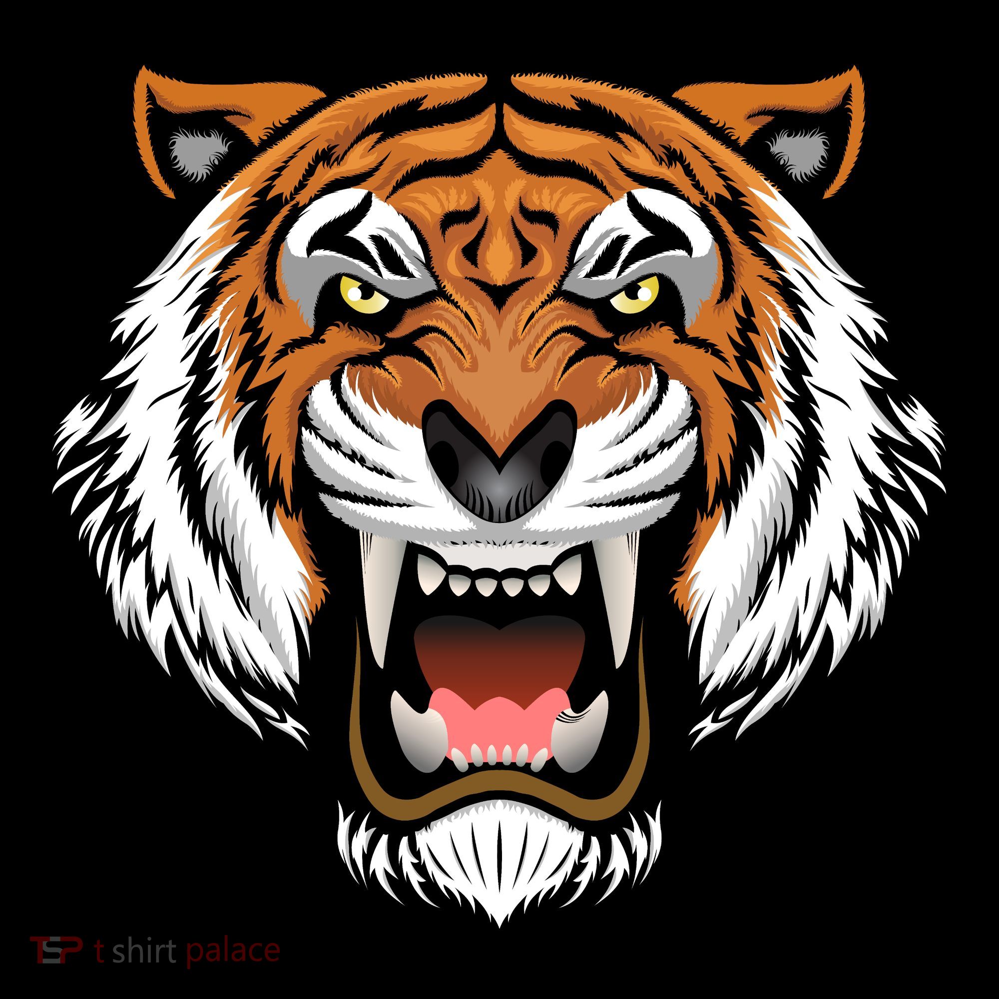 Growling Mouth Open Bengal Tiger Women's Hoodie