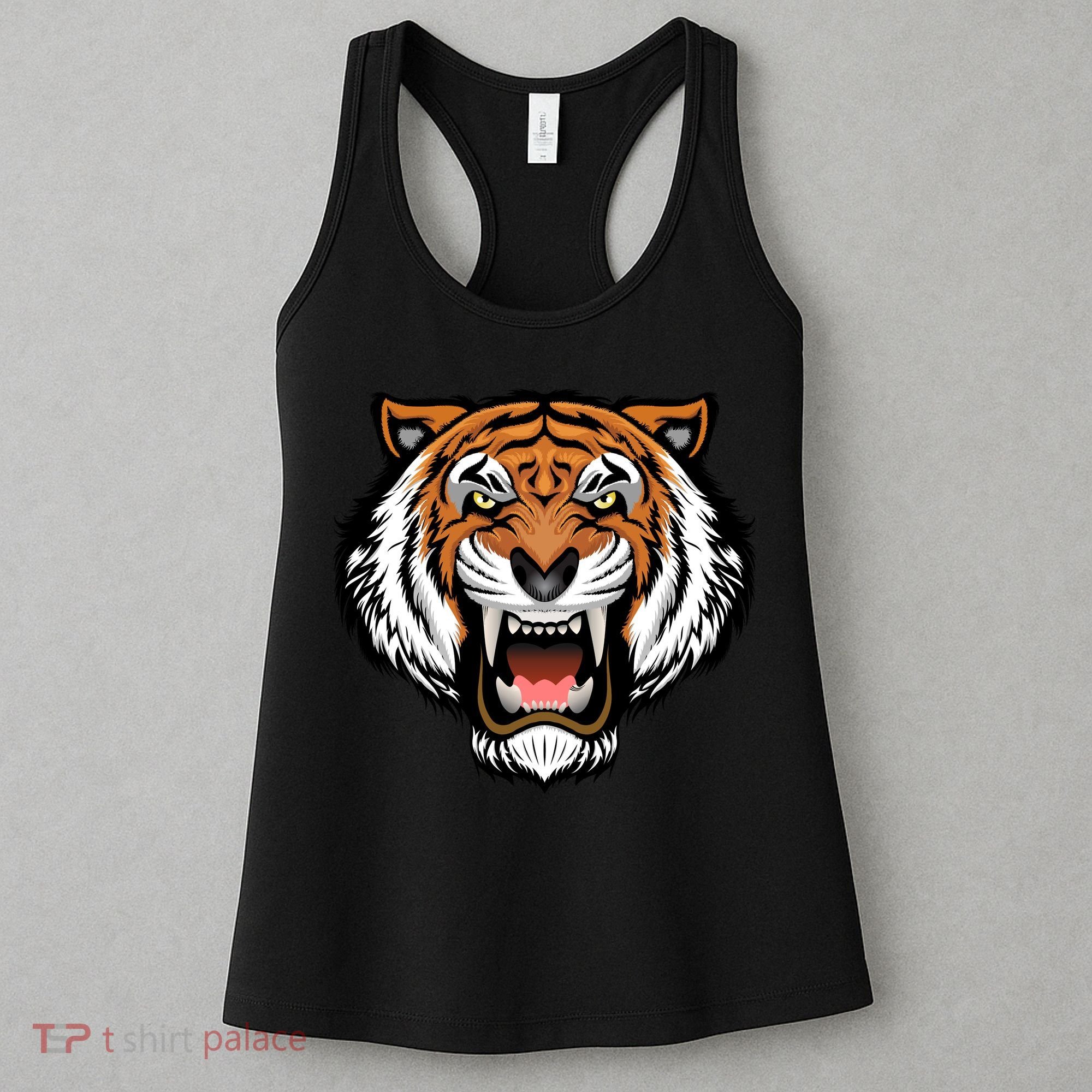 Growling Mouth Open Bengal Tiger Women's Tank Top
