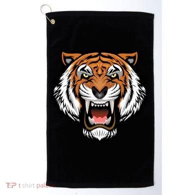 Growling Mouth Open Bengal Tiger Golf Towel