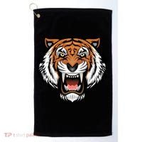 Growling Mouth Open Bengal Tiger Golf Towel thumb 0