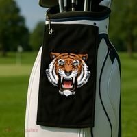 Growling Mouth Open Bengal Tiger Golf Towel thumb 2