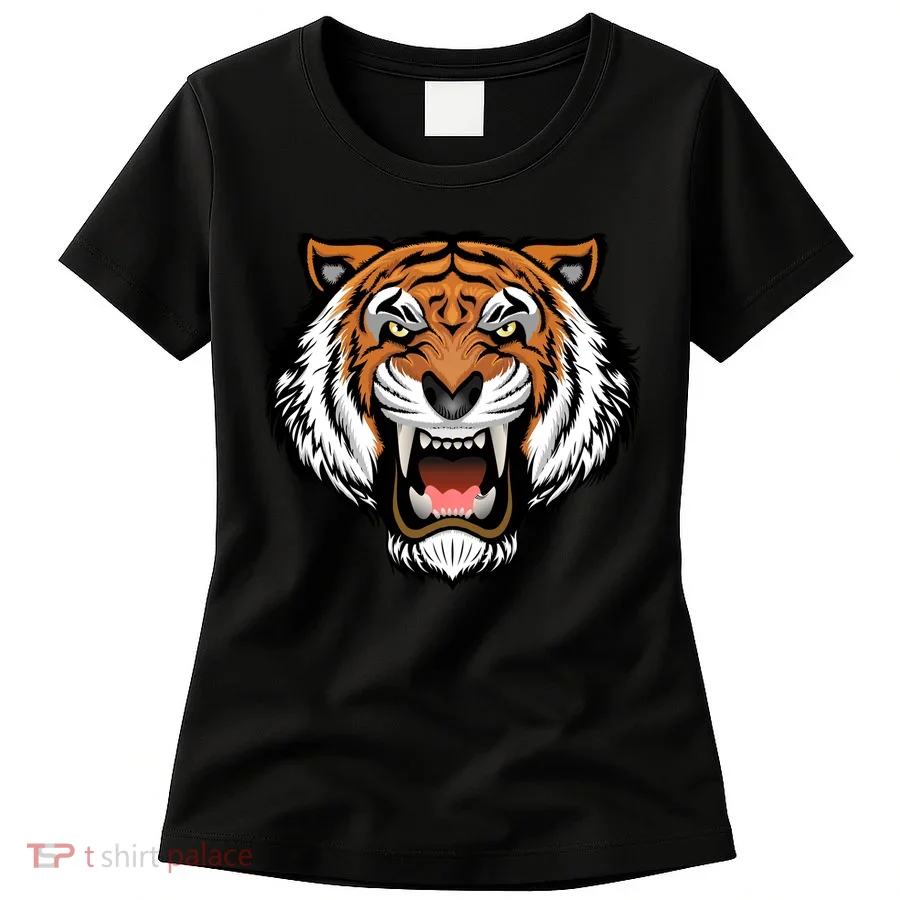 Growling Mouth Open Bengal Tiger Women's T-Shirt