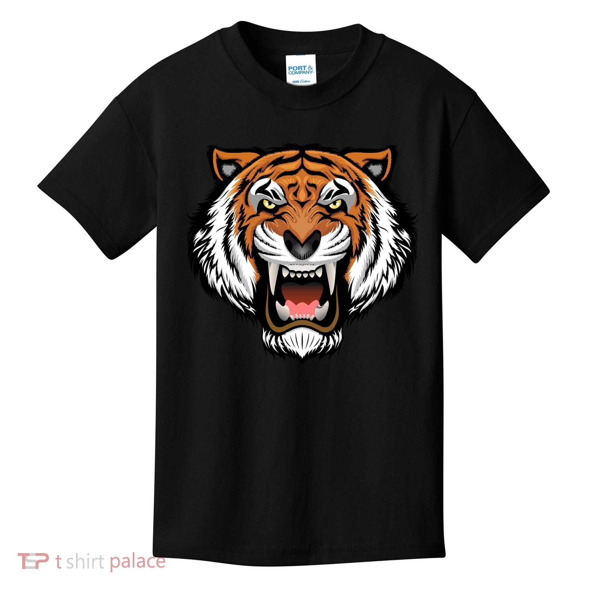 Growling Mouth Open Bengal Tiger Kids T-Shirt