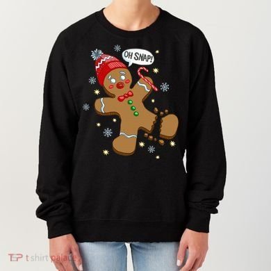 Gingerbread Man Oh Snap Christmas Women's Sweatshirt
