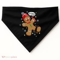 Gingerbread Man Oh Snap Christmas USA-Made Doggie Bandana thumb 0