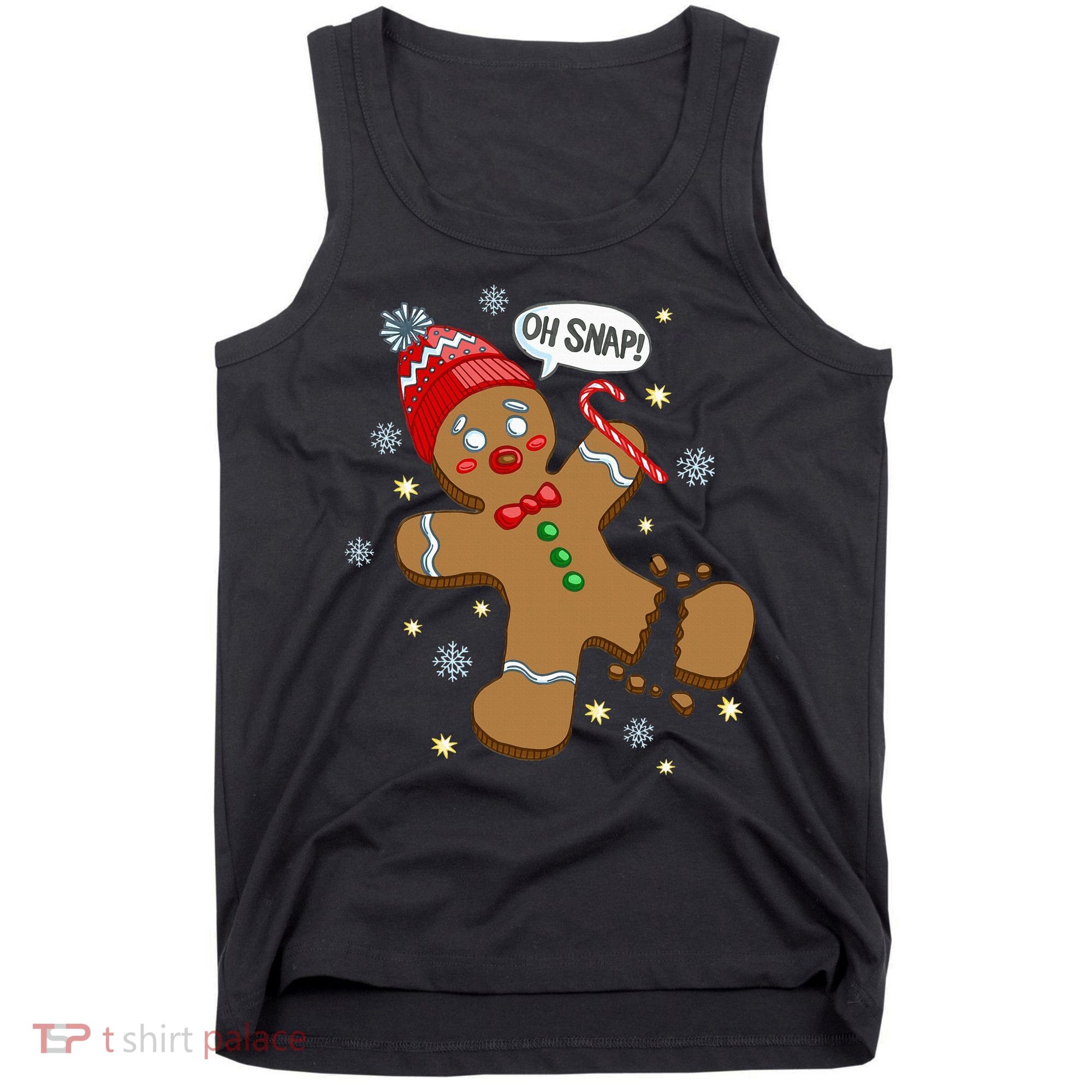Gingerbread Man Oh Snap Christmas Tank Top