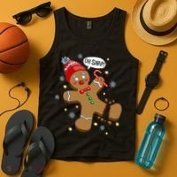 Gingerbread Man Oh Snap Christmas Tank Top thumb 4