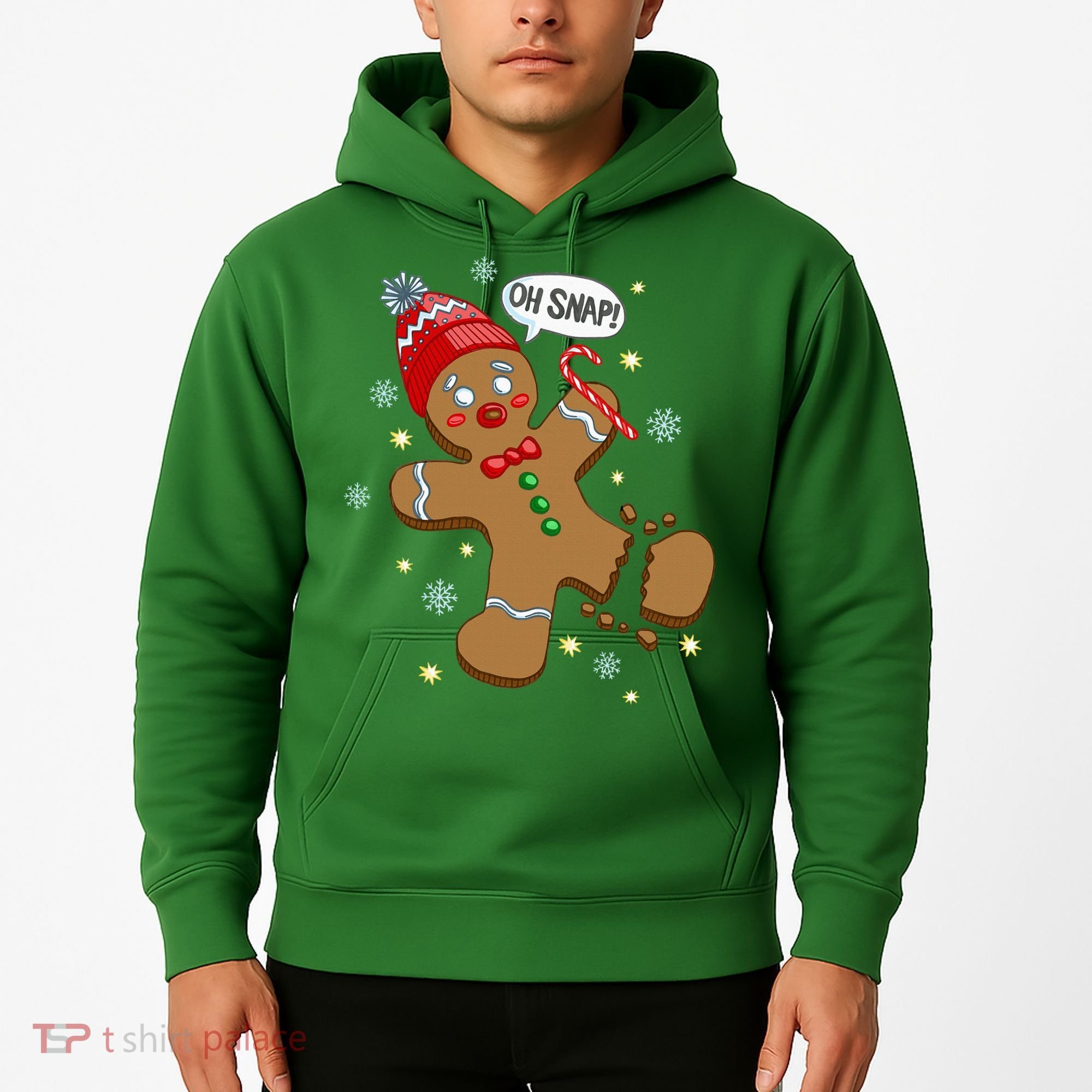 Gingerbread Man Oh Snap Christmas Hoodie