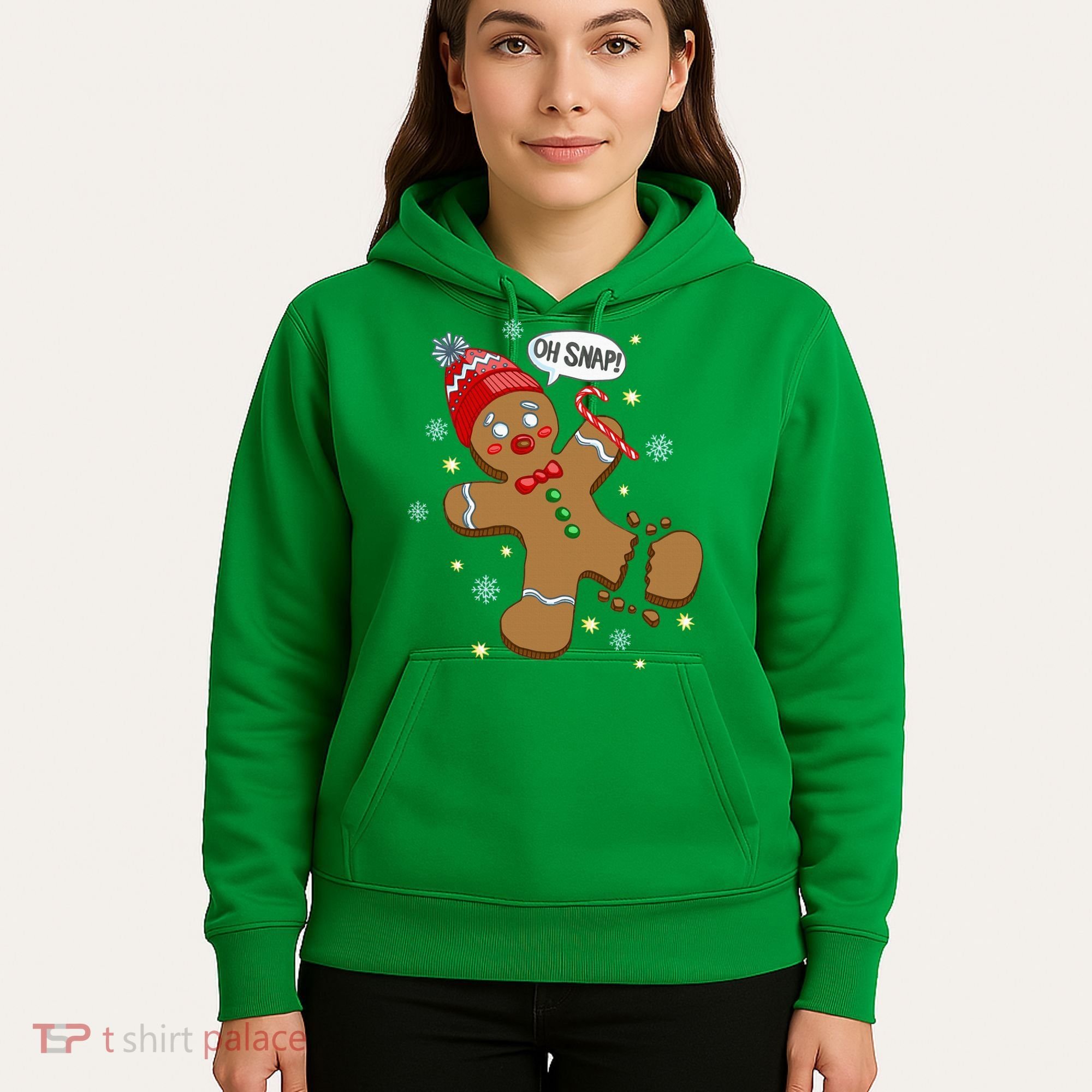 Gingerbread Man Oh Snap Christmas Hoodie