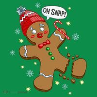 Gingerbread Man Oh Snap Christmas Long Sleeve Shirt thumb 2