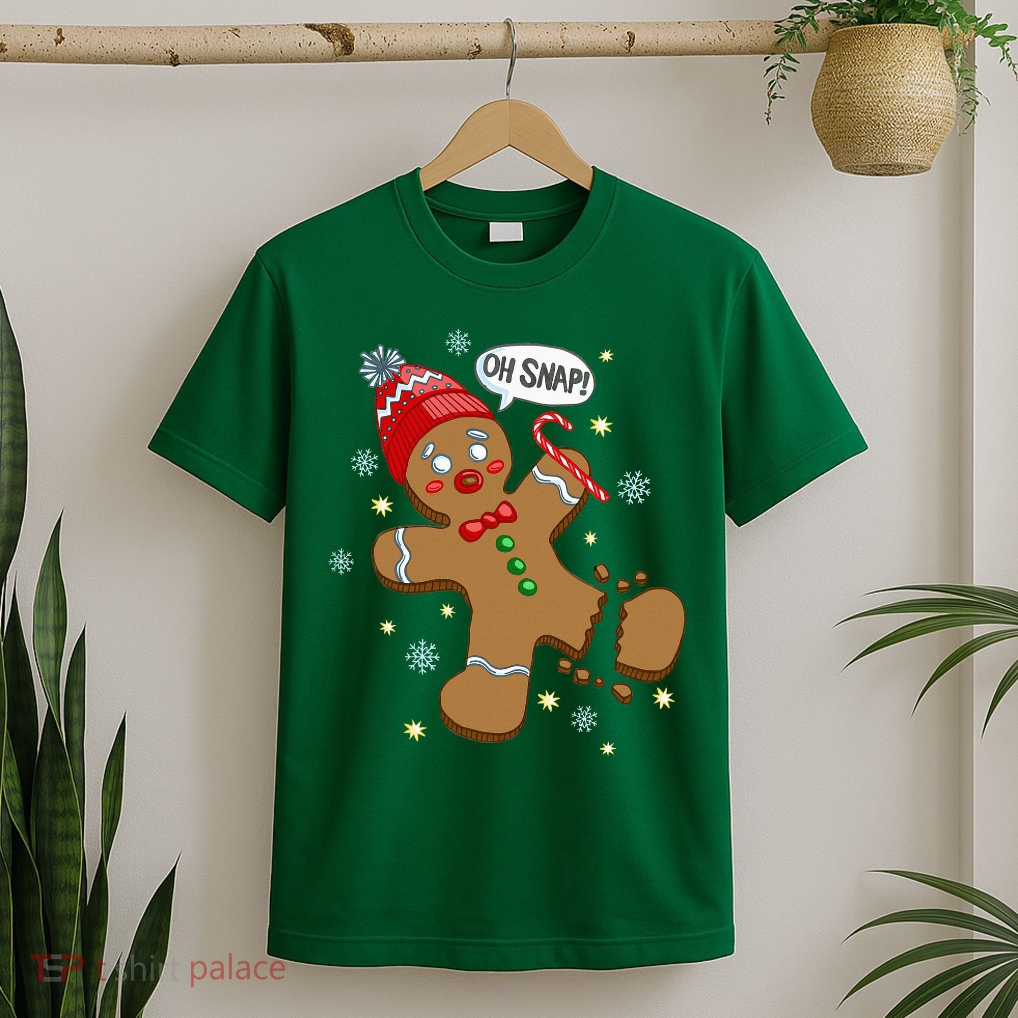 Gingerbread Man Oh Snap Christmas T-Shirt