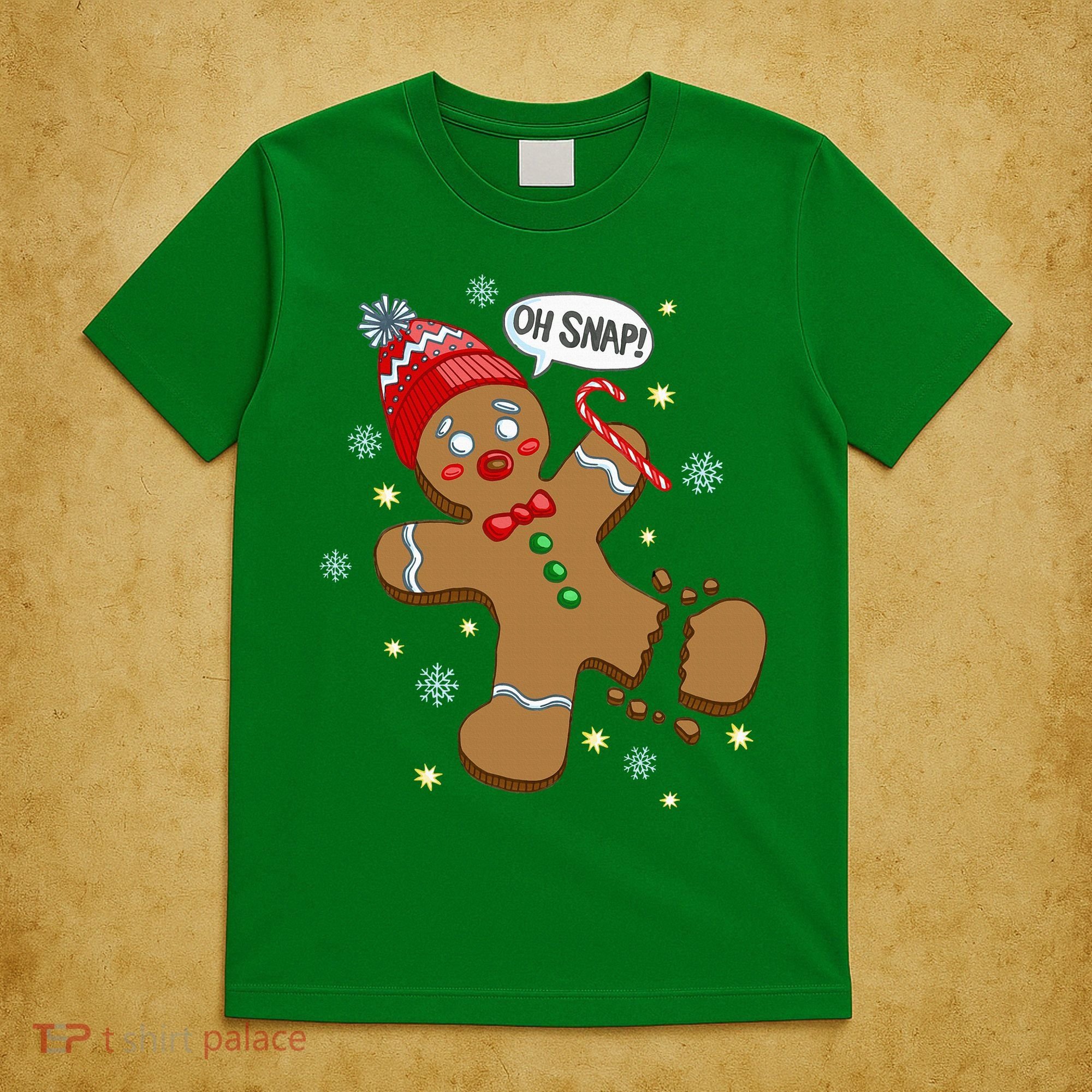 Gingerbread Man Oh Snap Christmas T-Shirt