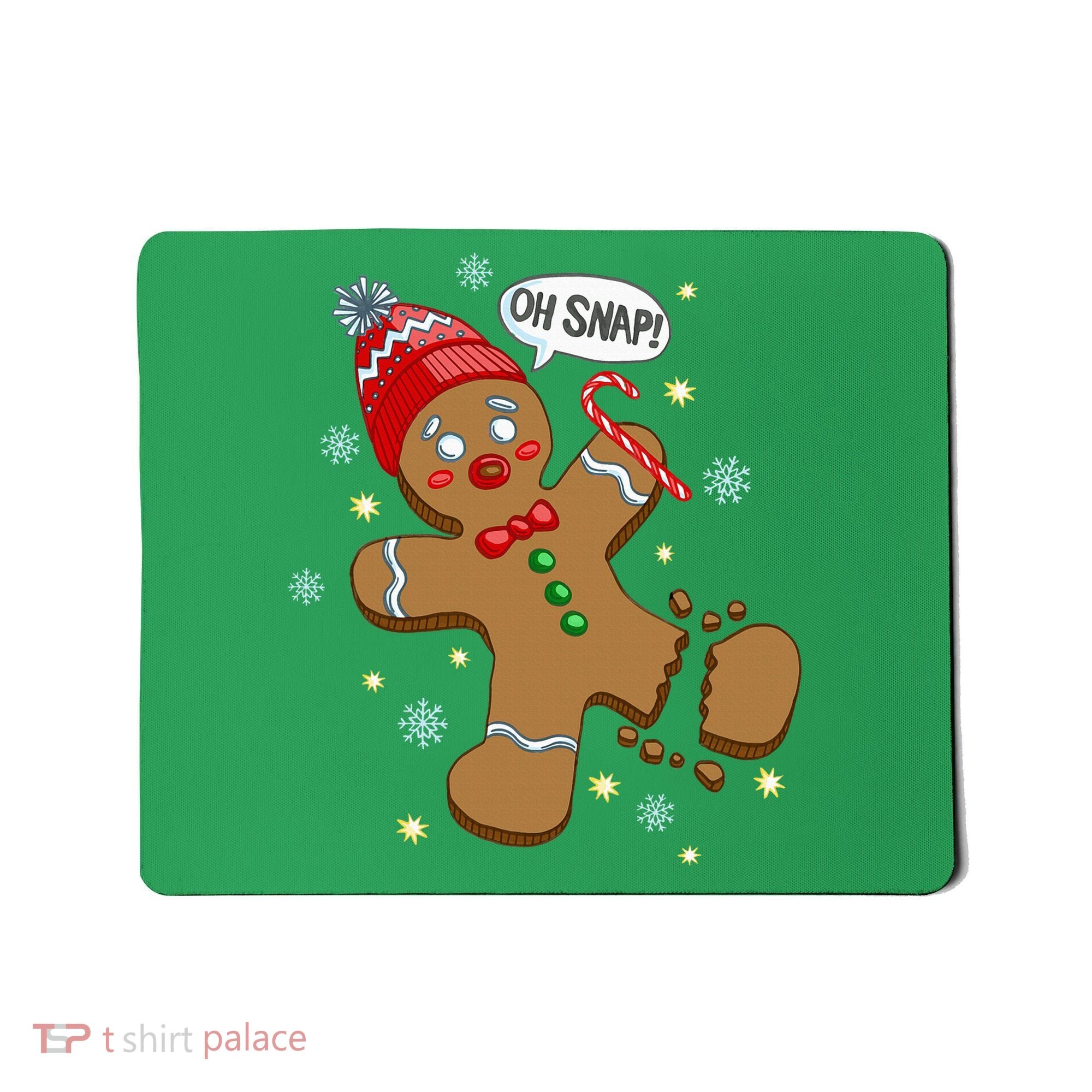 Gingerbread Man Oh Snap Christmas Mousepad