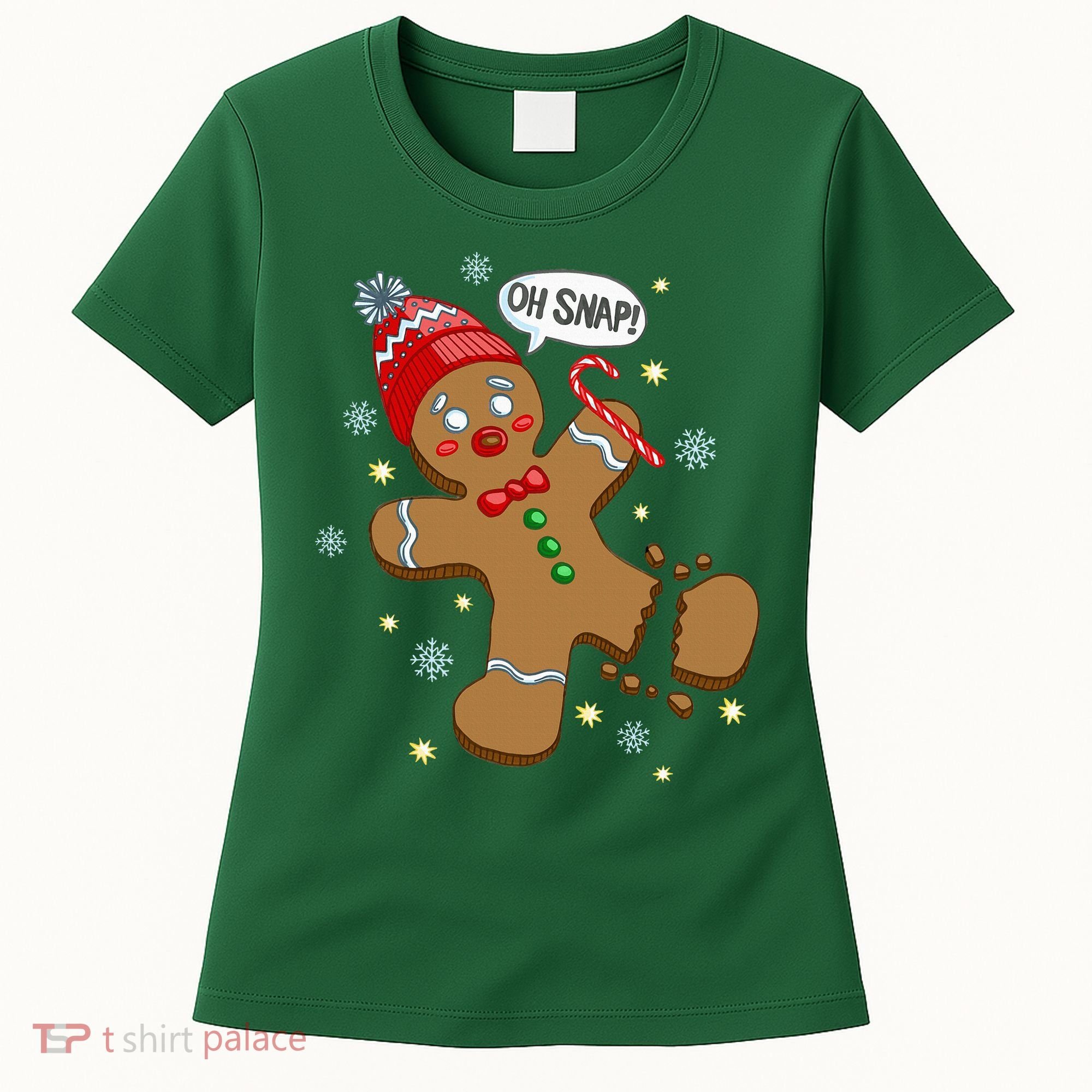 Gingerbread Man Oh Snap Christmas Women's T-Shirt