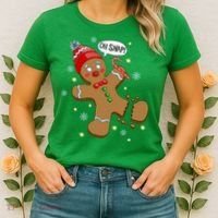 Gingerbread Man Oh Snap Christmas Women's T-Shirt thumb 2