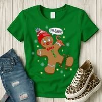 Gingerbread Man Oh Snap Christmas Women's T-Shirt thumb 3