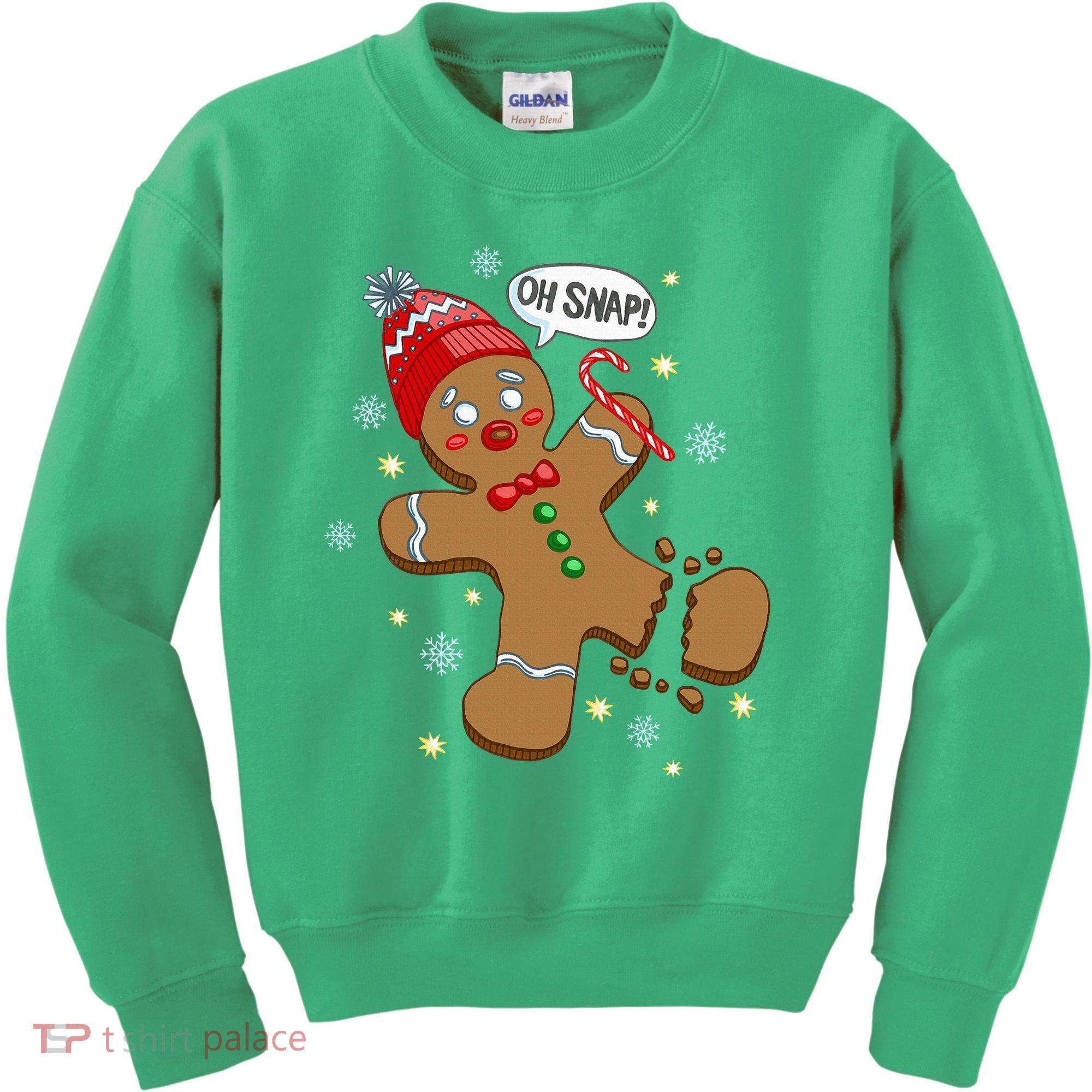 Gingerbread Man Oh Snap Christmas Kids Sweatshirt