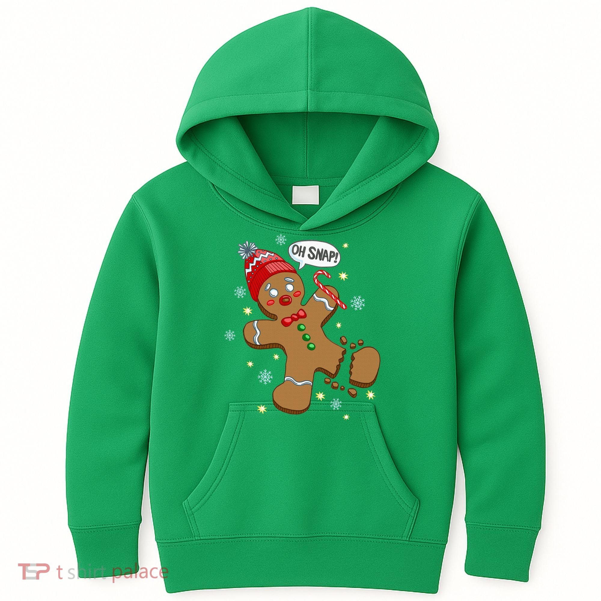 Gingerbread Man Oh Snap Christmas Kids Hoodie