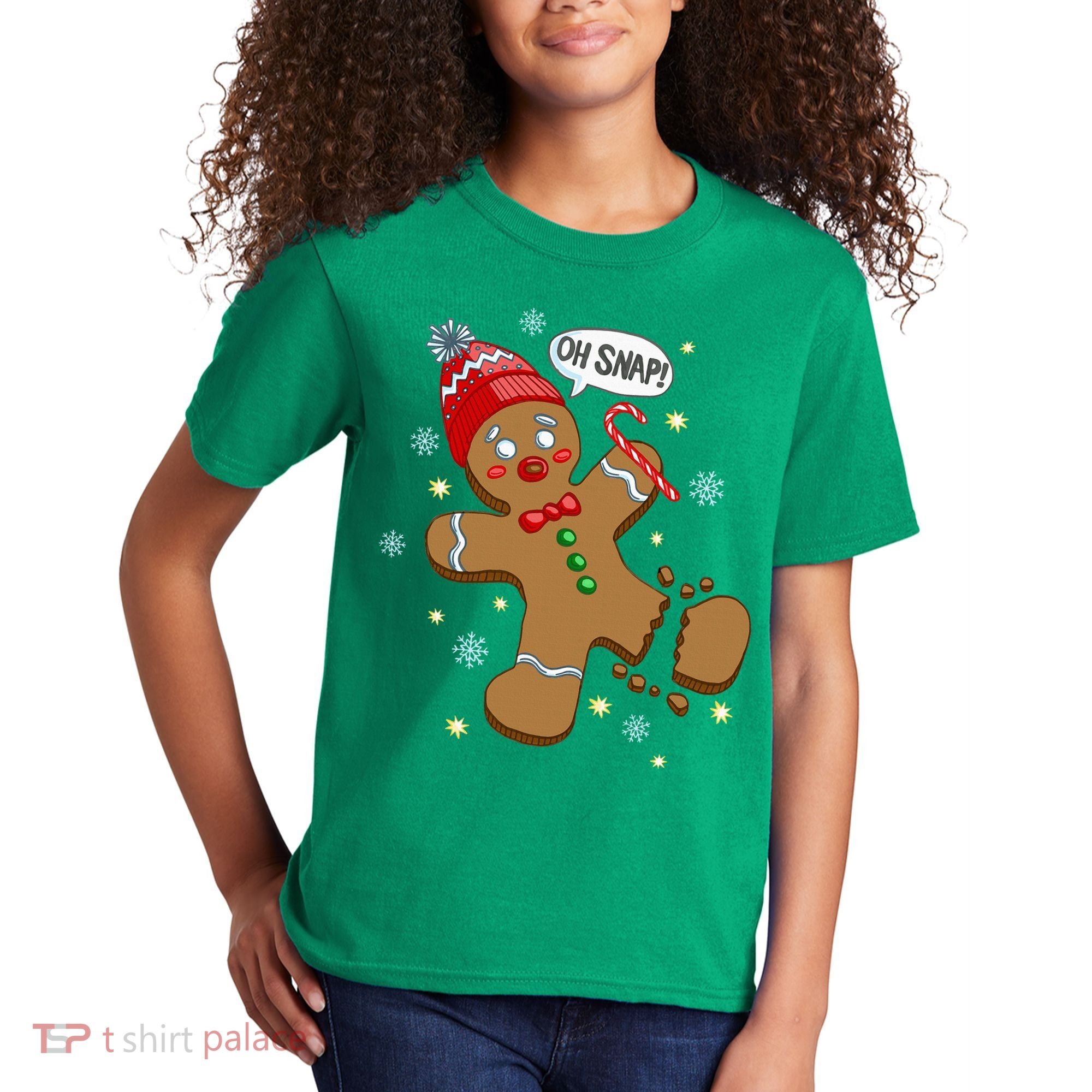 Gingerbread Man Oh Snap Christmas Kids T-Shirt