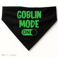 GOBLIN MODE ON funny quotes saying USA-Made Doggie Bandana thumb 0