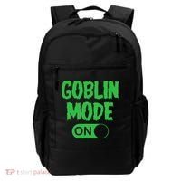 GOBLIN MODE ON funny quotes saying Backpack thumb 0