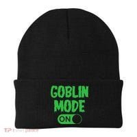GOBLIN MODE ON funny quotes saying Beanie thumb 0