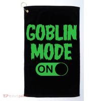 GOBLIN MODE ON funny quotes saying Golf Towel thumb 0