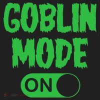GOBLIN MODE ON funny quotes saying Golf Towel thumb 3