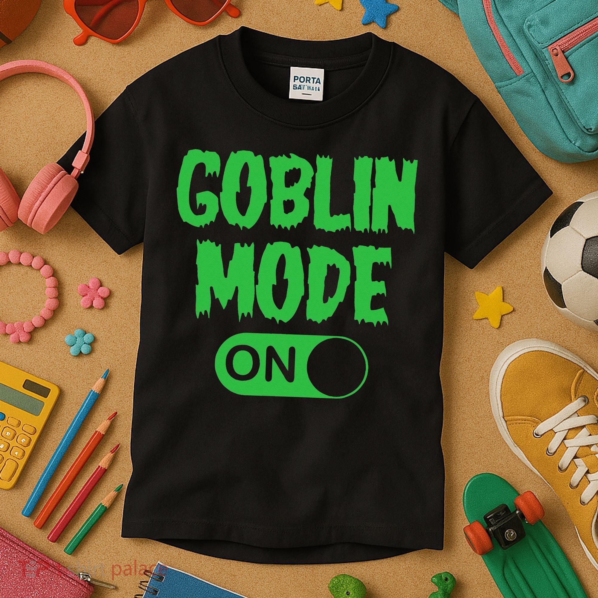 GOBLIN MODE ON funny quotes saying Kids T-Shirt
