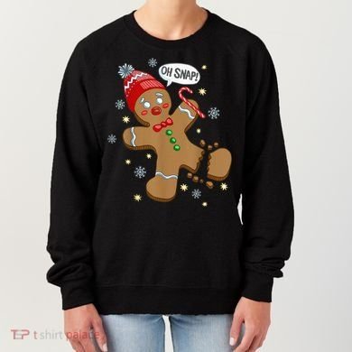 Gingerbread Man Oh Snap Christmas Women's Sweatshirt