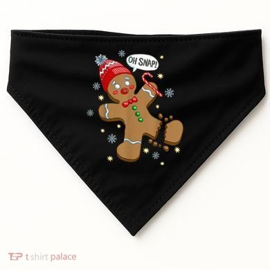 Gingerbread Man Oh Snap Christmas USA-Made Doggie Bandana