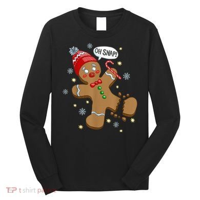 Gingerbread Man Oh Snap Christmas Long Sleeve Shirt