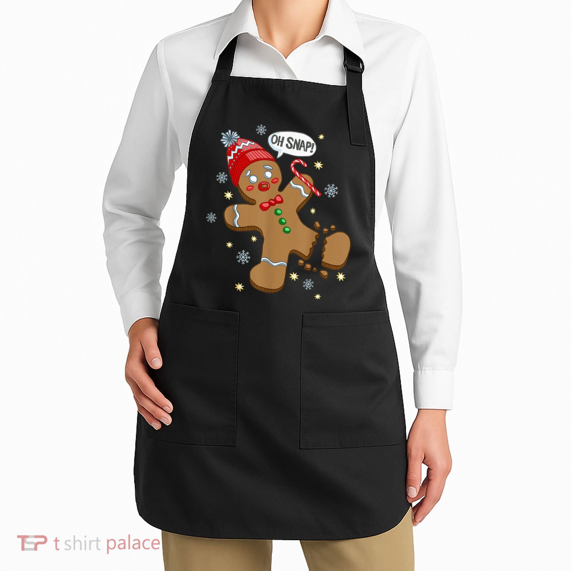 Gingerbread Man Oh Snap Christmas Apron