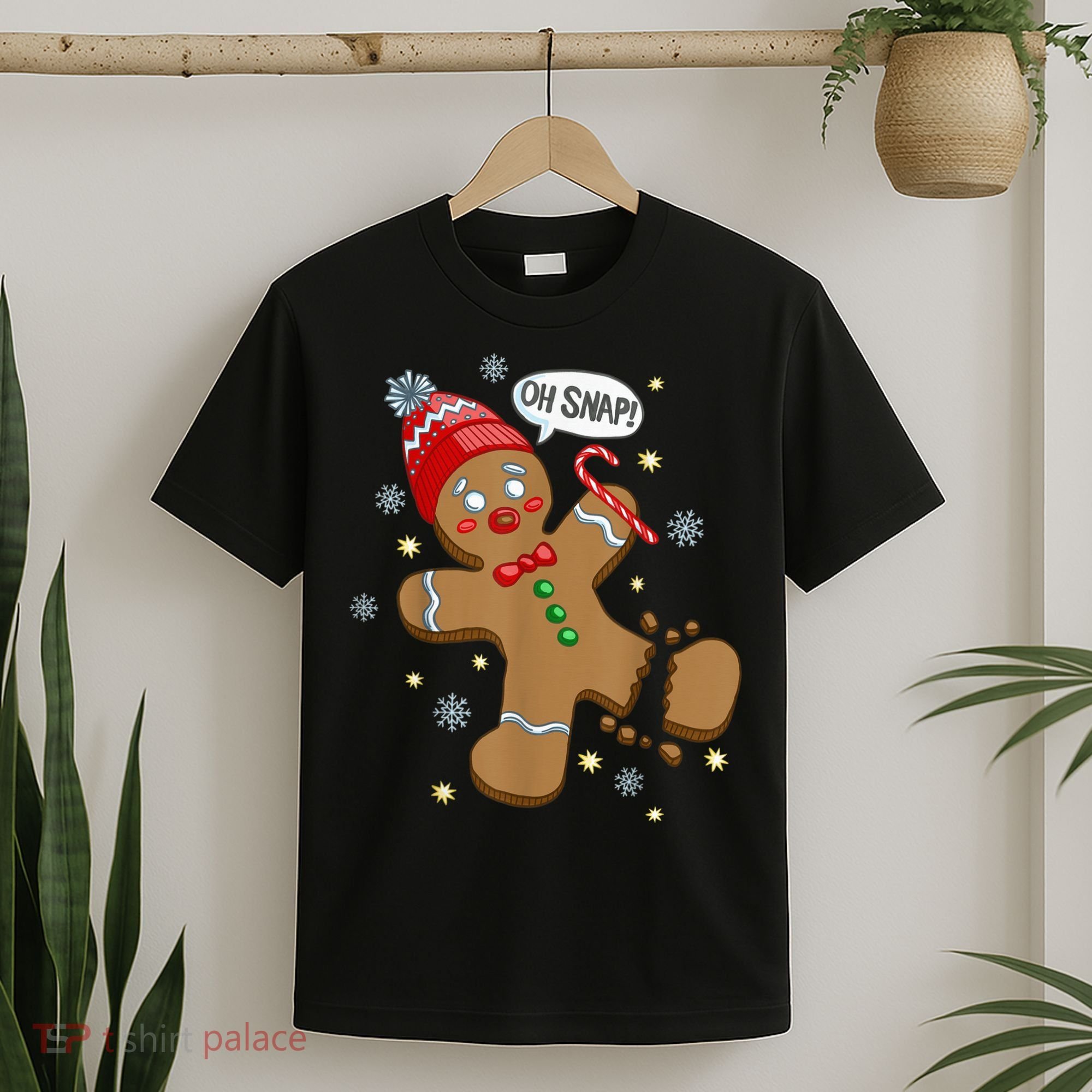 Gingerbread Man Oh Snap Christmas T-Shirt