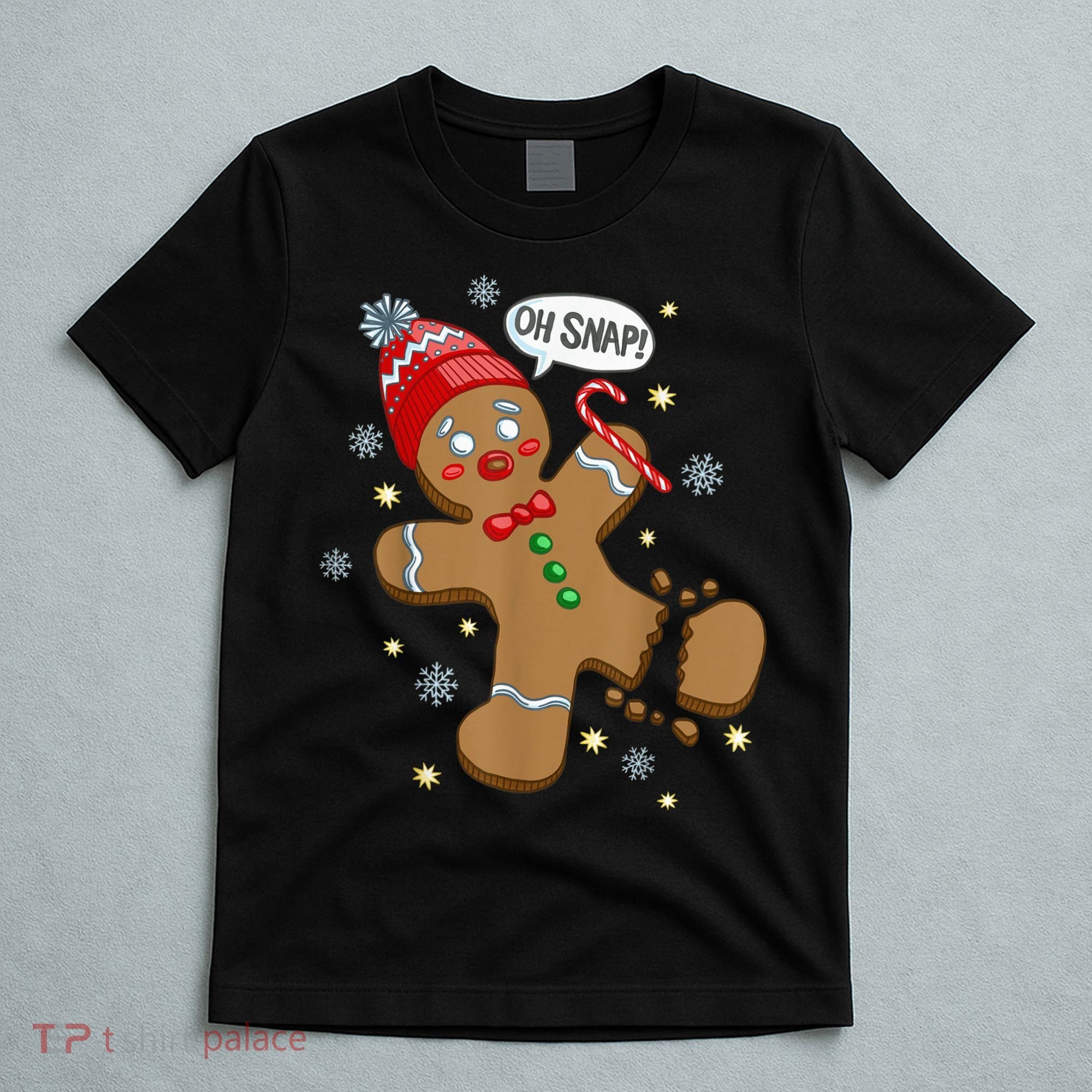 Gingerbread Man Oh Snap Christmas T-Shirt