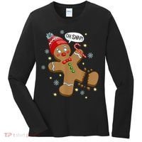Gingerbread Man Oh Snap Christmas Women's Long Sleeve Shirt thumb 0