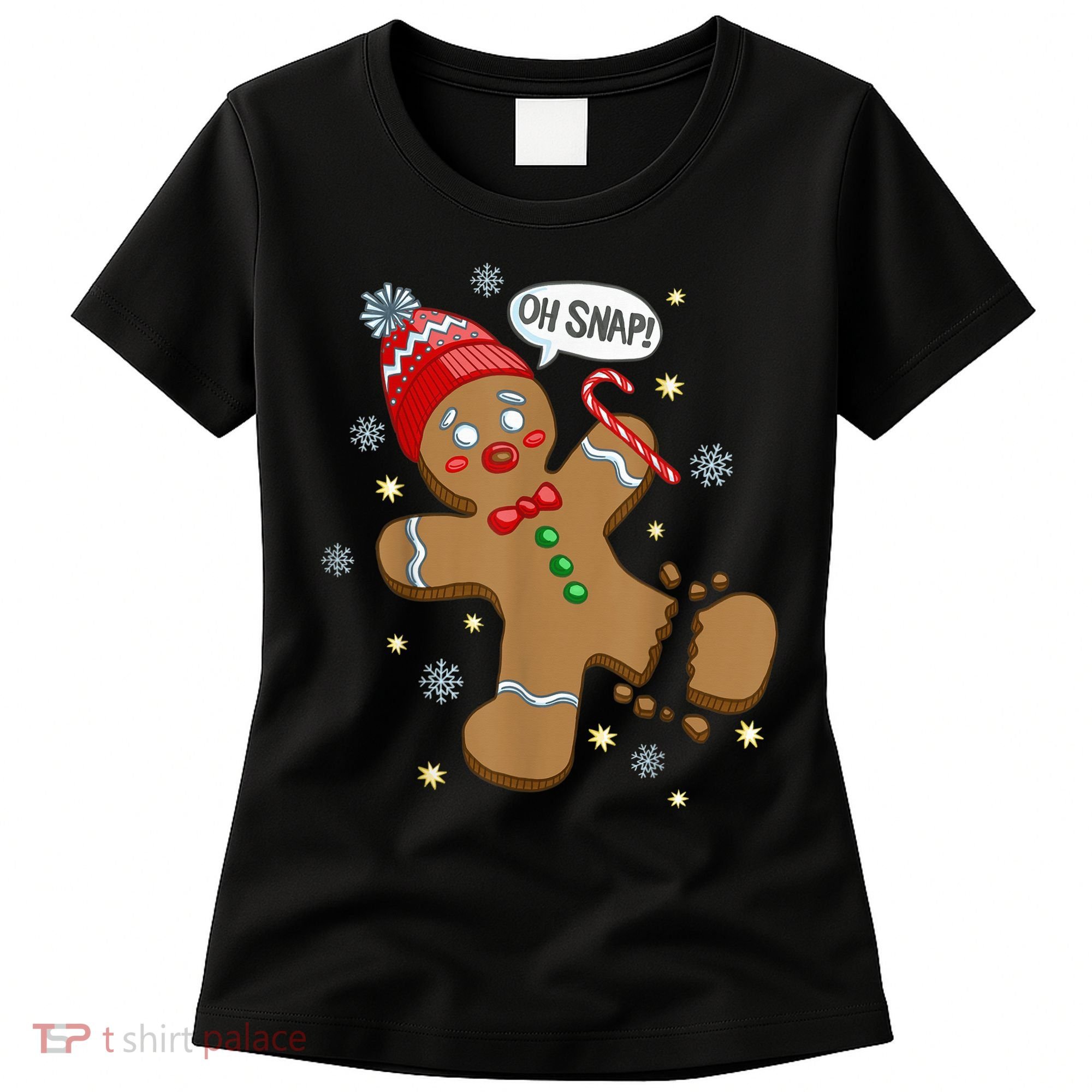 Gingerbread Man Oh Snap Christmas Women's T-Shirt