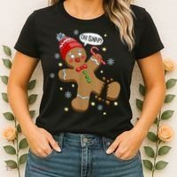 Gingerbread Man Oh Snap Christmas Women's T-Shirt thumb 2