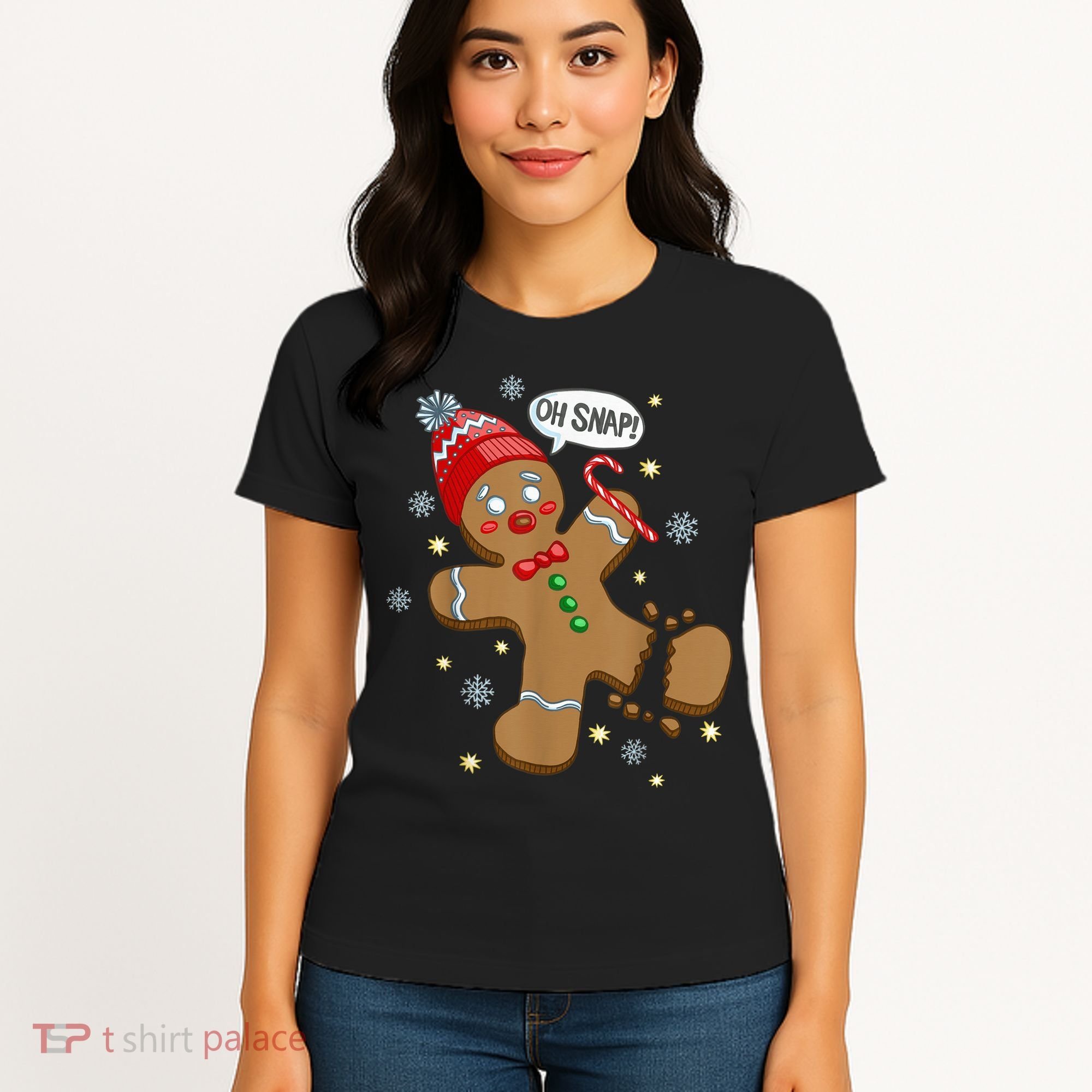 Gingerbread Man Oh Snap Christmas Women's T-Shirt