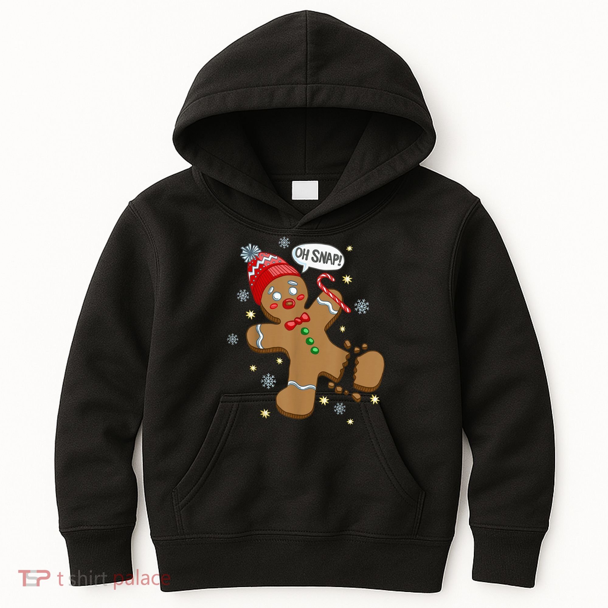 Gingerbread Man Oh Snap Christmas Kids Hoodie
