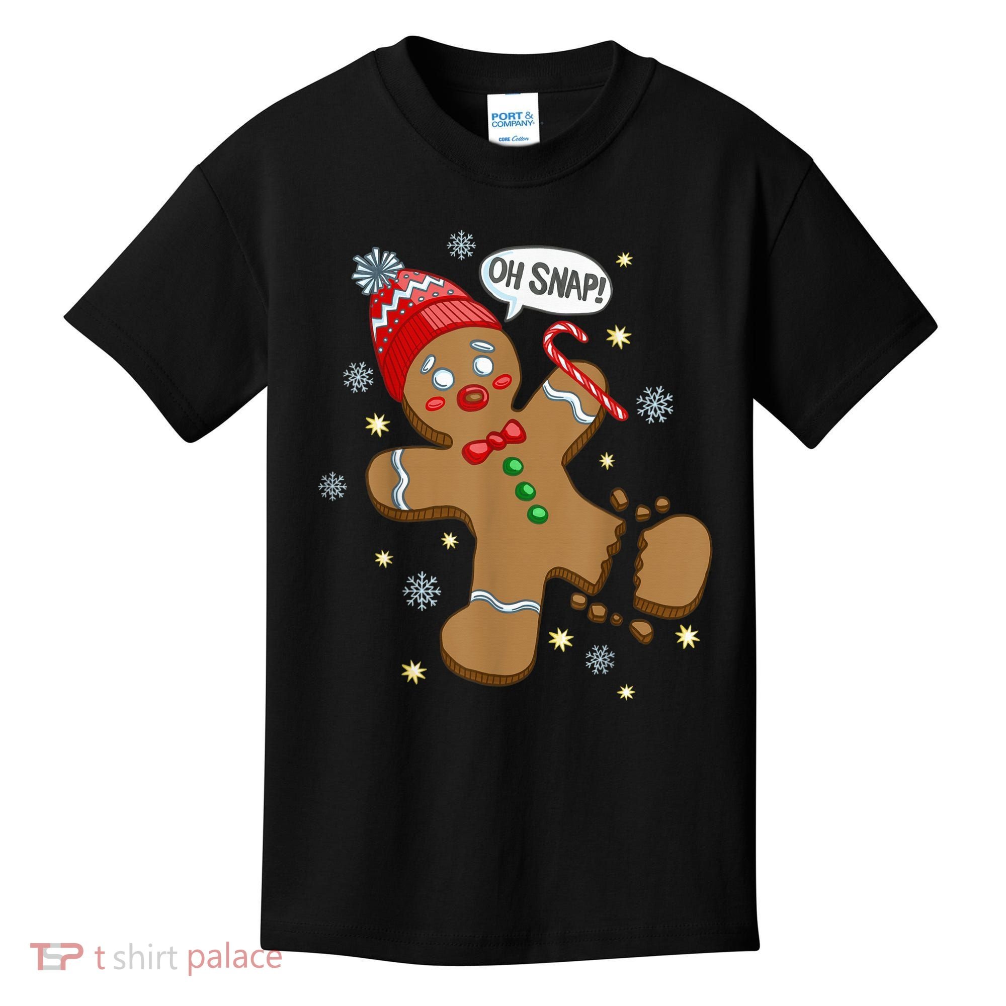 Gingerbread Man Oh Snap Christmas Kids T-Shirt