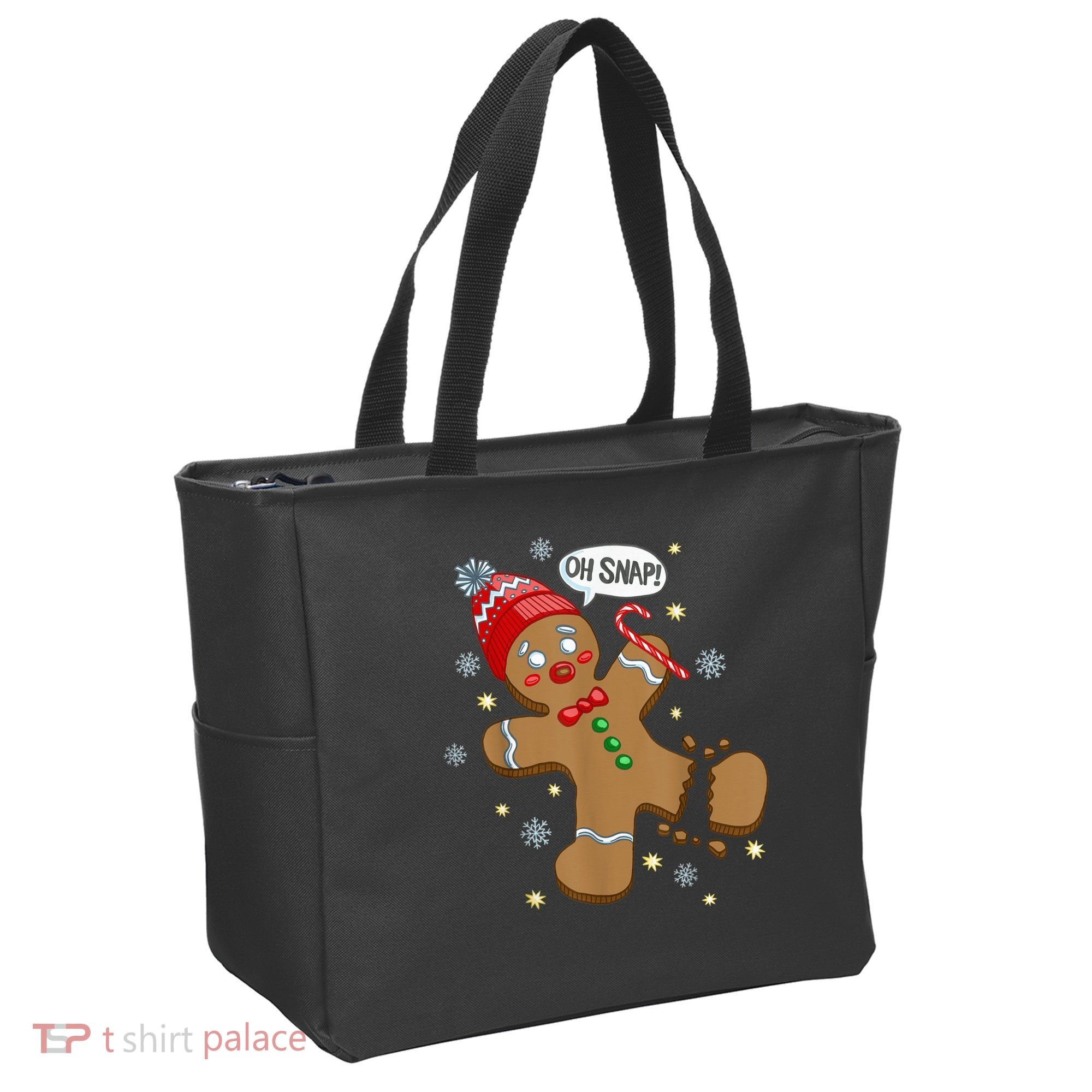 Gingerbread Man Oh Snap Christmas Tote Bag